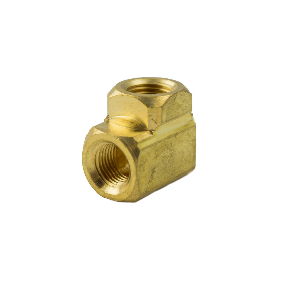 QTY 1 Brass Fittings: Brass 90° Elbow Extruded Female Pipe Size 3/8"