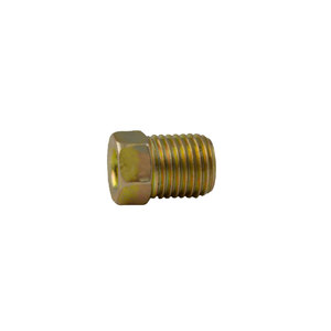 Brass SAE - 45-Degree Inverted Flare Steel Nut - 1/4 Inch Tube x 1/2 Inch Thread