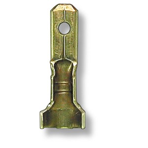 Male Spade Connector Non-Insulated Small Gauge 18
