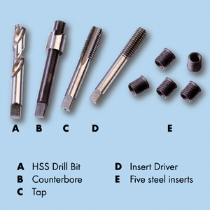 TIME-SERT 16105 Carbon Steel Insert M6x1.0x8 - Wise Auto Tools LLC