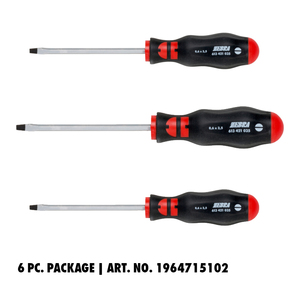 ZEBRA Laser-Cut Tip Hexagon Slotted Screwdriver Special Package - 6pieces