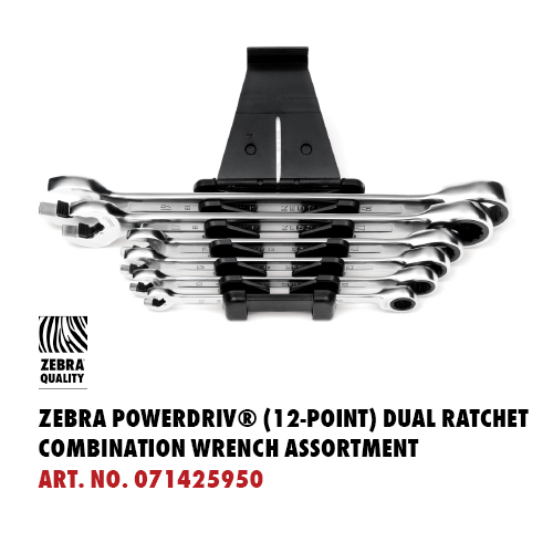 Zebra Powerdriv 12 Point Dual Ratchet Combination Wrench Article Number 071425950