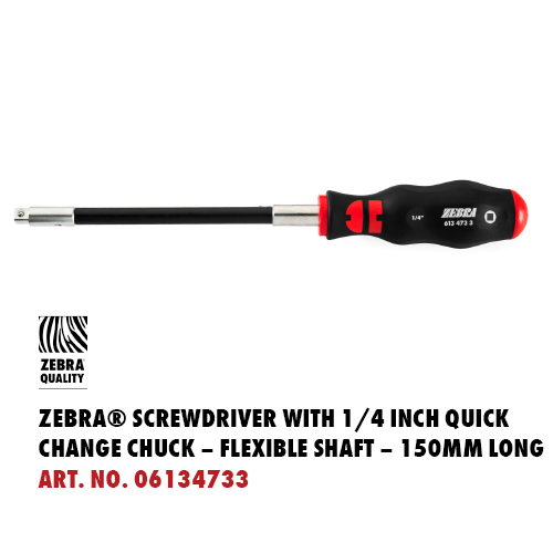 Zebra Screwdriver with 1/4 inch bit chuck - Article Number 06134733
