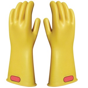 Novak Electrical Safety Lineman's 14 Inch Class 00 Electrical Rubber Insulating Glove Yellow Size 11