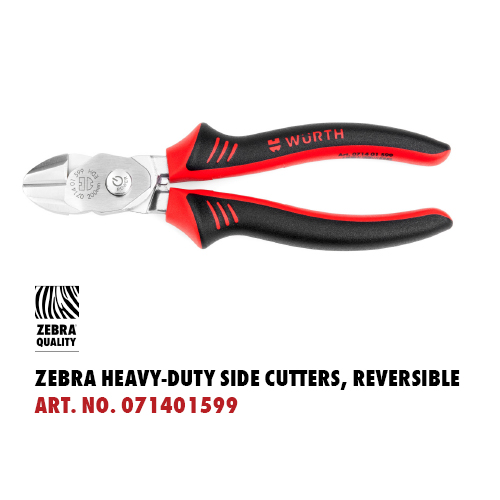 Zebra Heavy-Duty Side Cutters, Reversible Article Number 071401599