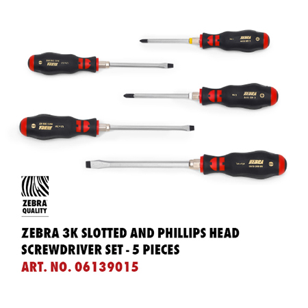 Zebra Screwdriver with 1/4 inch Bit Chuck Article Number 06134733