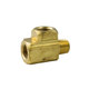 Brass Pipe - Fittings Extruded Street Tee - 1/8 Inch Female Pipe Thread (FPT) 1/8 Inch Male Pipe Thread (MPT)