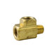 Brass Pipe - Fittings Extruded Street Tee - 1/2 Inch Female Pipe Thread (FPT) 1/2 Inch Male Pipe Thread (MPT)