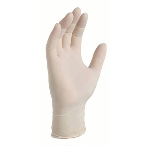 Latex Gloves With Powder Natural (100/Box) Medium Hand Protection