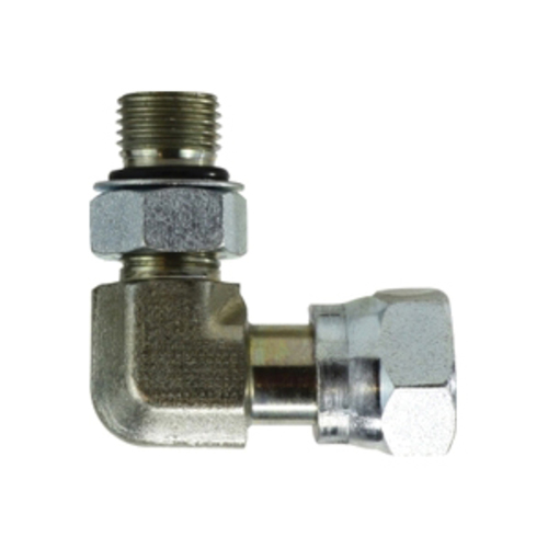 9/16-18X11/16-16 (3/8 OD) Straight Thread Swivel Nut Elbow