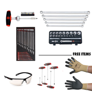 ZEBRA T-HANDLE , MULTI-SOCKET AND WRENCHES BUNDLE & FREE GIFT (GLOVESIZE L) [ONLINE EXCLUSIVE]