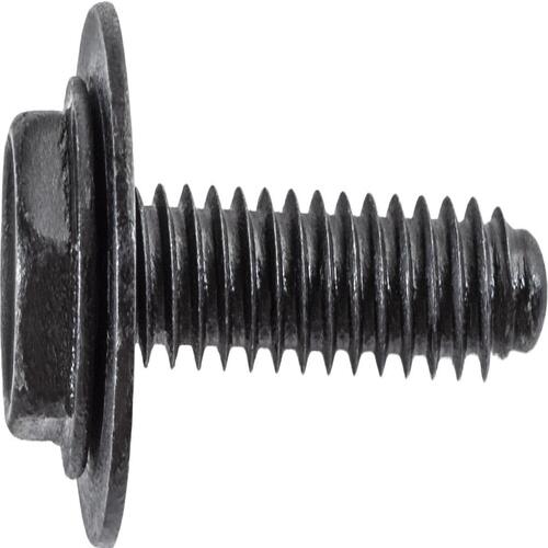 M4.2 - 1.41 X 25MM Indented HEX Flange Head SEMSTapping Screw Black Zinc GM