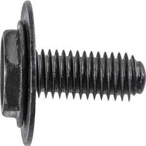 M4.2 - 1.41 X 25MM Indented HEX Flange Head SEMSTapping Screw Black Zinc GM