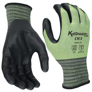 NSI KutShieldz® CR3 Touchscreen Polyurethane Palm Coated 18-Gauge HPPE/Metal Level 3 Cut Resistant Gloves - Green - 2XLarge