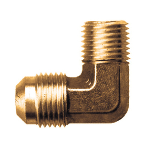 Brass SAE 45-Degree Flare 90-Degree Elbow - Tube to Male Pipe - 1/4 Inch Tube x 1/4 Inch Male Pipe Thread (MPT)