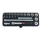 ZEBRA 3/8 Inch Multi-Socket Assortment (22 Pieces - Ratchet, Sockets and Extensions)