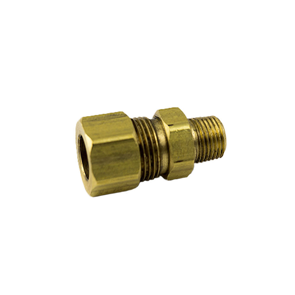 Brass Compression - Fittings Connector - Tube to Male Pipe - 3/16 Inch Tube  x 1/8 Inch Male Pipe Thread (MPT), Connector Tube to Male Pipe, Air Shift  Transmission Fittings, Brass Fittings, Fluid Power