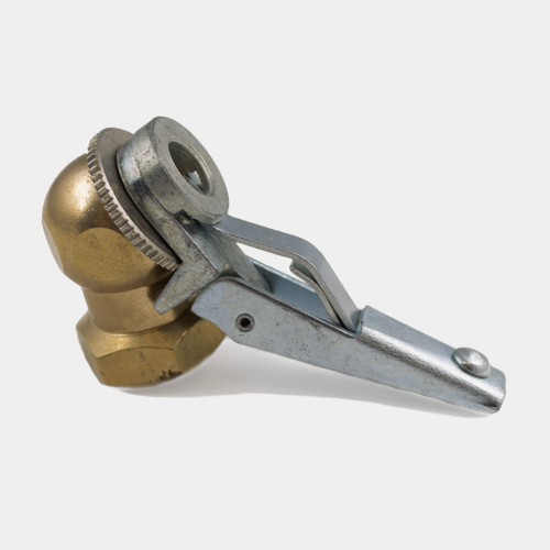 Brass Ball Foot Air Chuck with Clip Closed Tire Valve Stems & Caps