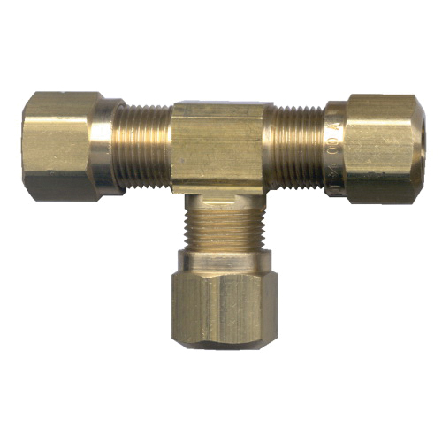 Brass DOT Air Brake - Fittings For SAE J844D - Nylon Tubing Tee-Tube Three Ends 5/8 Inch Tube
