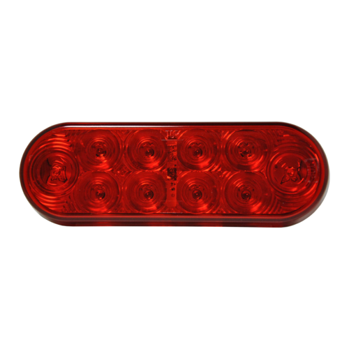Red Stop/Turn/Tail Oval 10 LEDS 6 1/2