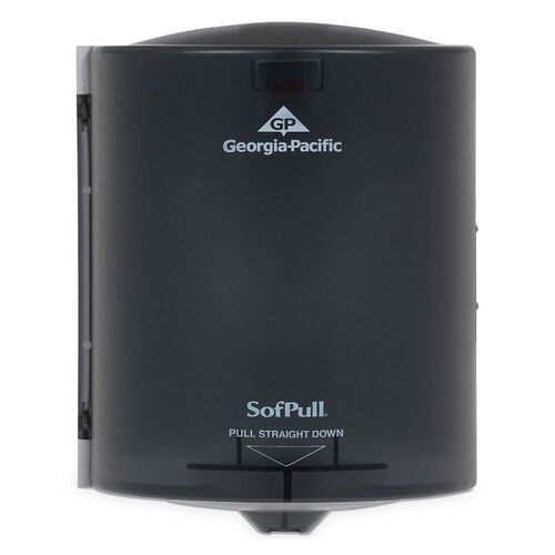 Sofpull Center Pull Hand Towel Dispenser, 9.25 X 8.75 X 11.5, Smoke