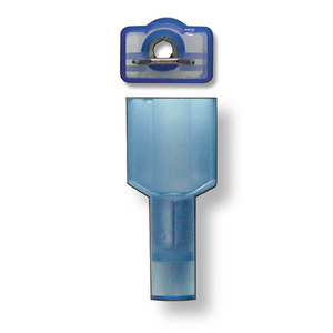 Blue Male Spade Connector Fully-Insulated 1/4