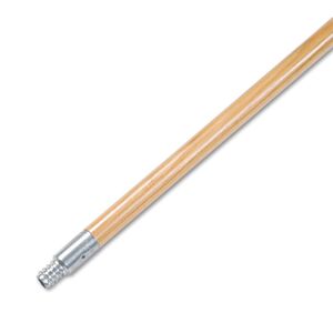 Metal Tip Threaded Hardwood Broom Handle, 0.94" Dia X 60", Natural
