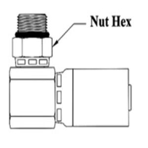 3/4 HOSE 1-1/16X12 ORB M SWVL 90