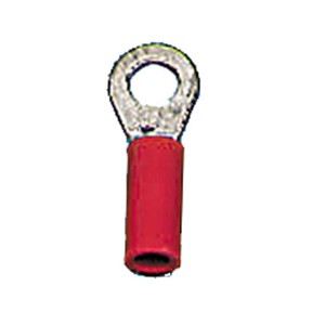 Ring Terminal 4MM Red Gauge 22-18