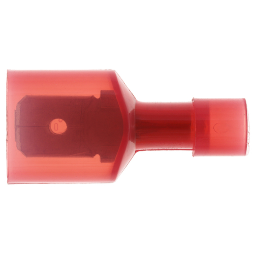 Red Male Spade Connector Fully-Insulated 1/4