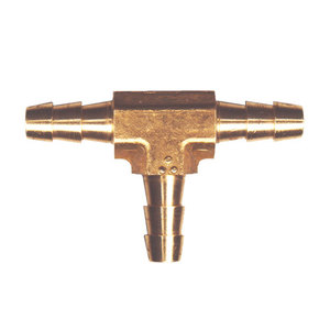 Brass Barbed Tee - 5/16 Inches Hose Inner Diameter (HID)