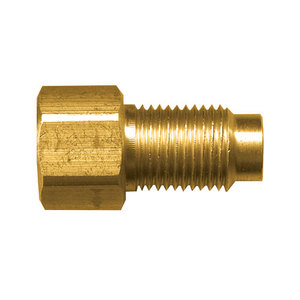 Brass SAE - 45-Degree Inverted Flare Adapter - Tube to Tube Japanese Standard - 3/16 Inch Tube x M10 Thread