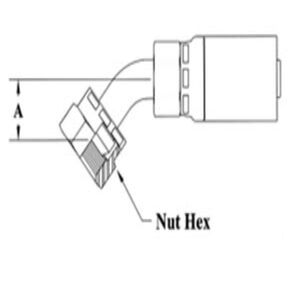 3/4H G-3/4-14  BSPP 60 CONE FE SWVL 45BD