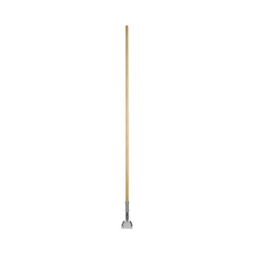 Clip-On Dust Mop Handle, Lacquered Wood, Swivel Head, 1