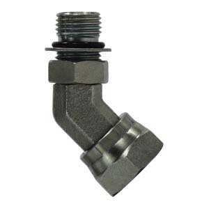 7/8-14X1/2 (5/8 OD) 45 Degree O-Ring Swivel Adapter