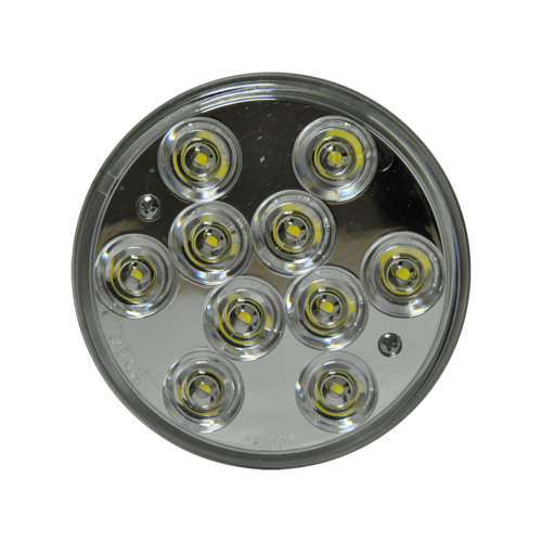 Clear Back Up Round 10 LEDS 4 1/4