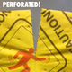 Heavy Weight - High Visibility Absorbent Roll - Perforated - Yellow Caution - 32 Inch x 150 Feet