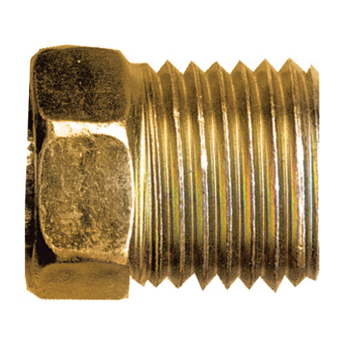 Brass SAE 45-Degree Inverted Flare Brass Nut - 1/4 Inch Tube x 7/16 Inch Thread