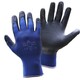 SHOWA Foam Nitrile Coated Gloves, Palm Coverage, Black/Blue, LG