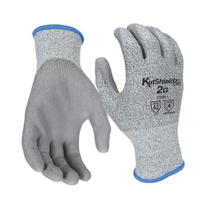 NSI KutShieldz® 2G Polyurethane Palm Coated HPPE Level A2 Cut ResistantGloves, Xsmall