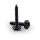 Phillips Flat Top Washer Head Self-Tapping Screws Black 8X1-1/4