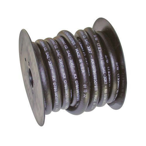 The Stop Shop Fuel Hose, 30R7, 3/16 Inch I.D., 50 Feet Of Rubber Black Hose, With Clamps, Kit