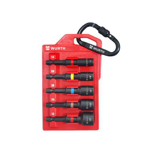 Impact Nutsetter Set, Imperial With Bit Holder - 5 Piece ( 1/4