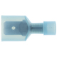 Blue Male Spade Connector Fully-Insulated 1/4