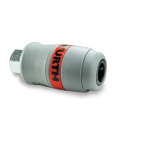 Wurth Air Coupler 1/4 Female Short, Safety & Push Button