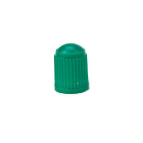Dark Green Plastic Valve Cap with Red Silicone Seal