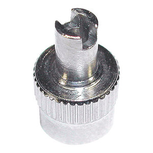 Chrome valve core removal cap