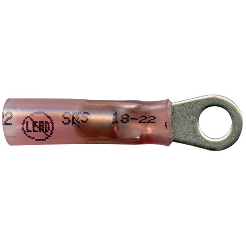 Supreme Solder/Seal #10 Stud Ring Connector - Red - 22-18 AWG