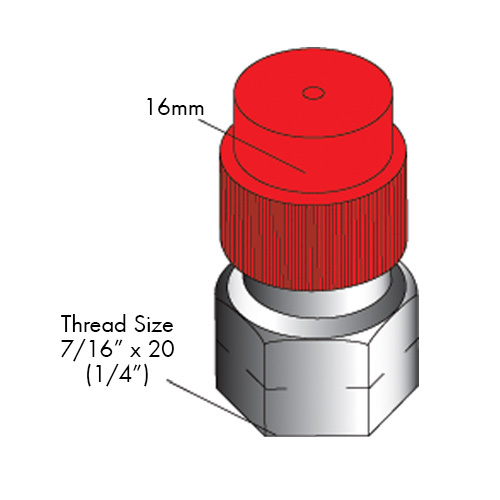 Straight 16M 1/4 R134 Adapter