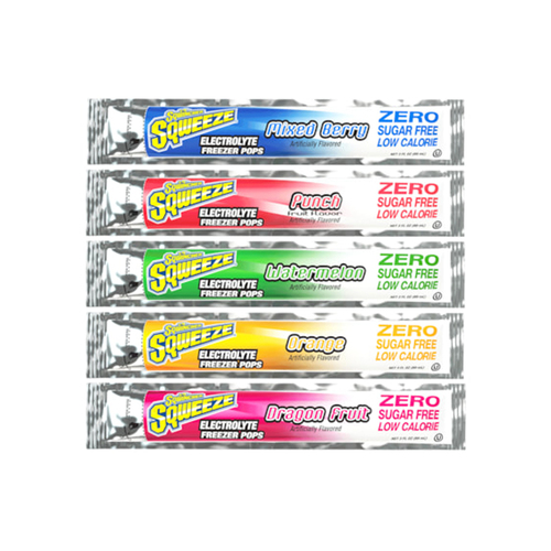 Sqwincher® Zero Sqweeze Sugar-Free Assorted Flavor Freeze Pops 150/Case